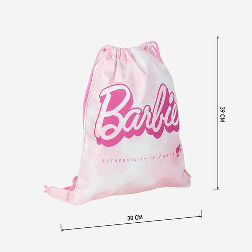Mochila saco Logo Barbie washed out rosa 30 x 39 cm