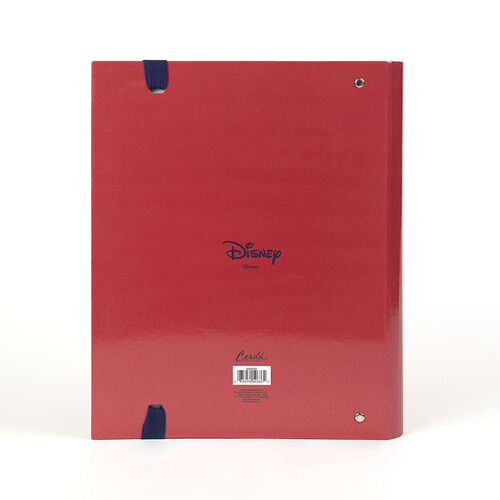 Carpesano escolar Minnie Mouse estilo universitario roja 26 x 32 cm
