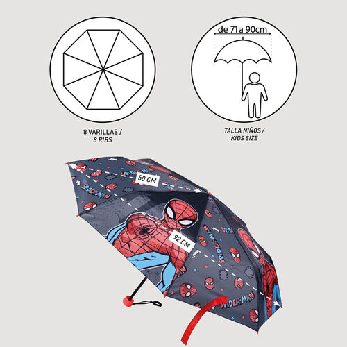Paraguas escolar plegable Spider-Man 50 cm