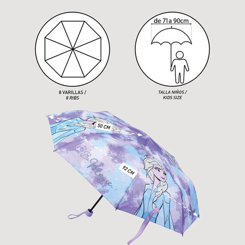 Paraguas escolar plegable Elsa 50 cm