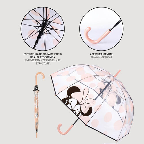 Adult manual umbrella Minnie Mouse look 61 cm