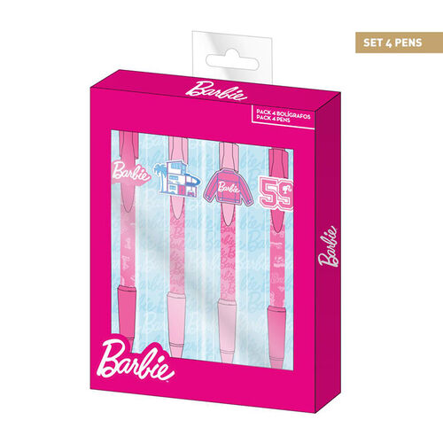 Pack x4 Barbie pens