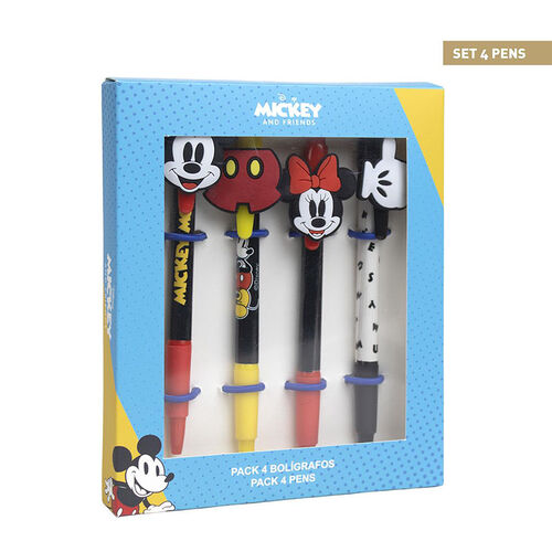 Pack x4 Bolgrafos Mickey Mouse