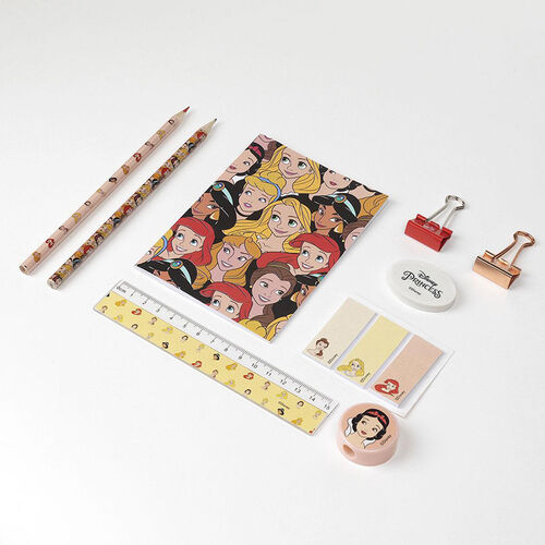 Set de papelera escolar Collage Princesas Disney 22 x 14 cm