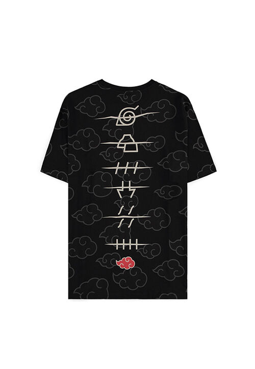 Camiseta Akatsuki y Smbolos de Aldeas Ocultas negra S