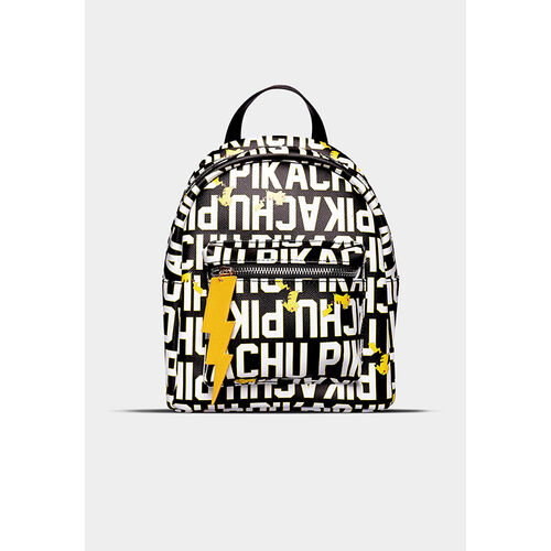 Mini Backpack Pikachu Lettering All Over Print