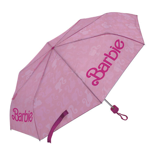 Paraguas plegable logo Barbie rosa 52 cm (arco)