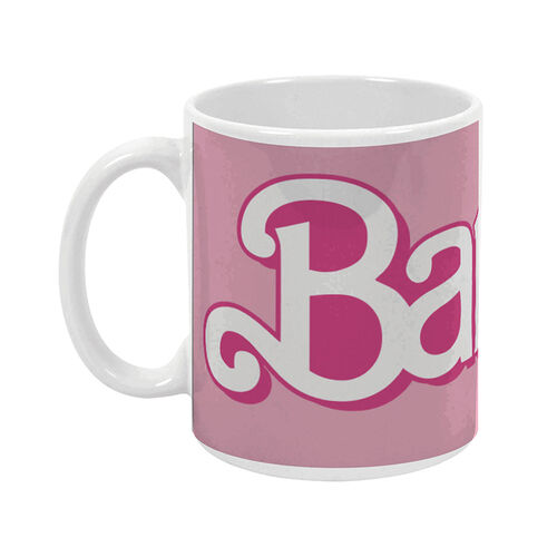 Taza de cermica logo Barbie rosa/blanco 350 ml