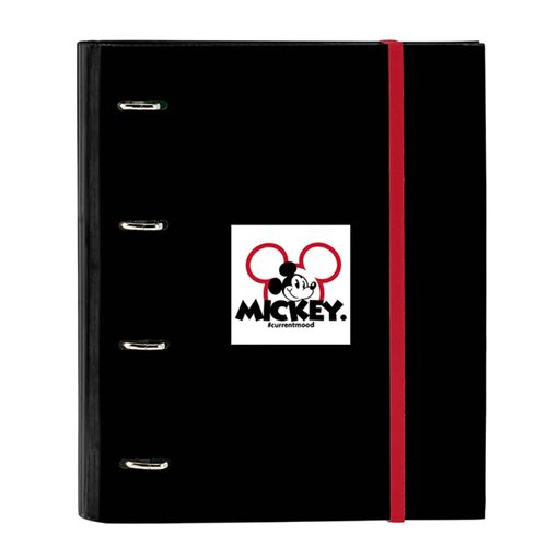 Carpeta 4 anillas 35mm Mickey Mouse Mickey Mood negra y roja tamao A4