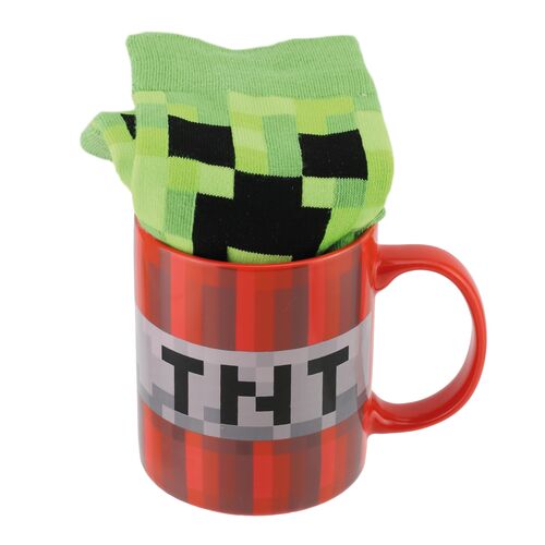 Pack regalo taza y calcetn Minecraft
