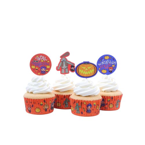 Set decoracin cupcakes capsulas y toppers (24) Trol en la Mazmorra
