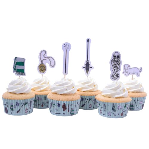 Set decoracin cupcakes capsulas y toppers (24) Draco Malfoy