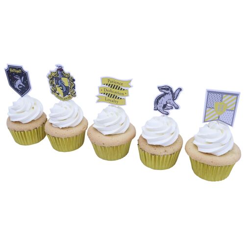 Set decoracin cupcakes (15) Hufflepuff