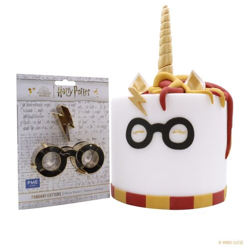 Cortador de fondant y galletas Gafas y cicatiz de Harry Potter grande