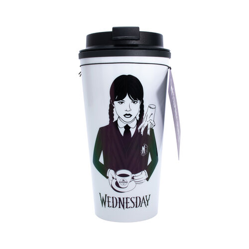 Thermos glass Wednesday (black and white) 450 ml